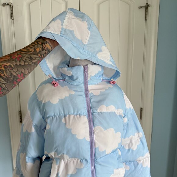 Kawaii Cloud Pastel Blue Puffer Coat - Picture 10 of 13